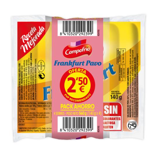 SALCHICHAS FRANKFURT PAVO CAMPOFRIO P-4