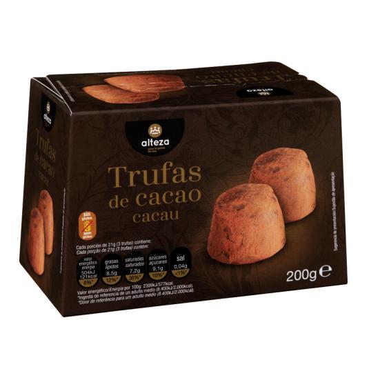TRUFA NATURAL CACAO ALTEZA 200G