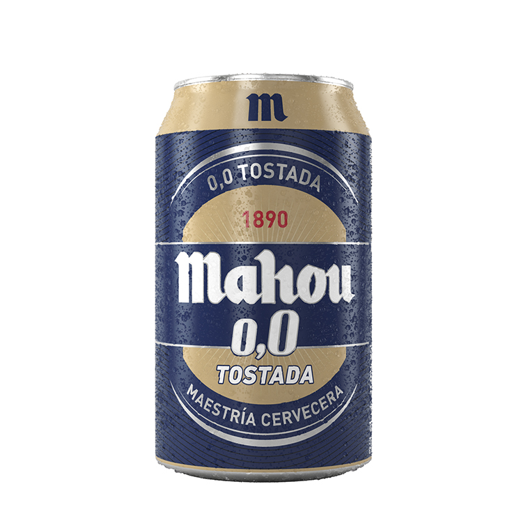 CERV.MAHOU 0,0 TOSTADA LATA 33CL