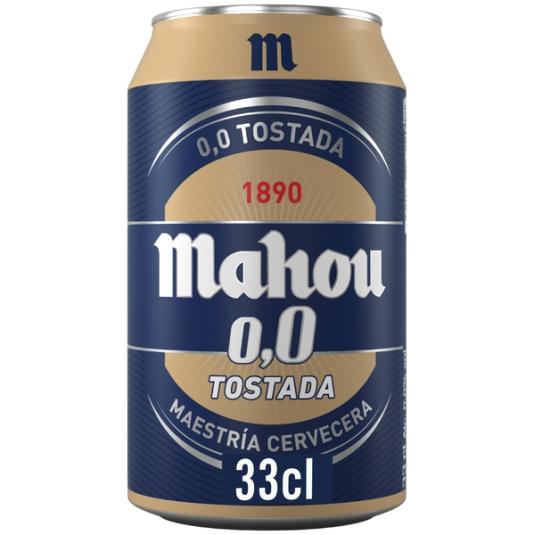 CERV.MAHOU 0,0 TOSTADA LATA 33CL