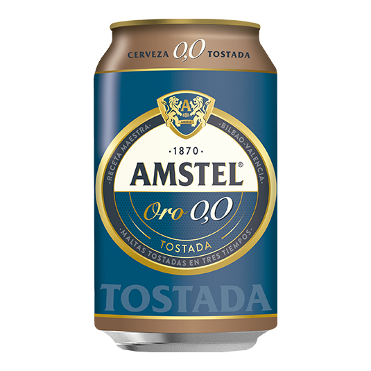 CERV.AMSTEL ORO 0,0 TOSTADA LATA 33CL