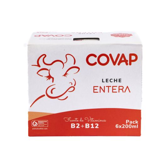 LECHE ENTERA COVAP PACK 6X200ML