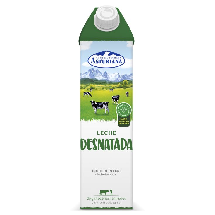 LECHE DESNATADA ASTURIANA 1L