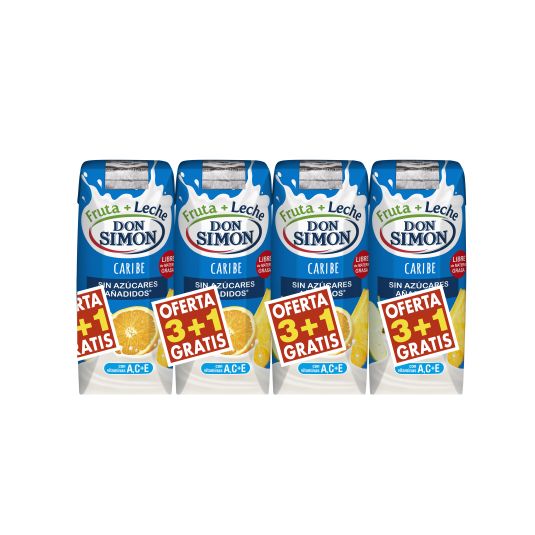 FRUTA + LECHE D.SIMON CARIBE 3+1 GRATIS