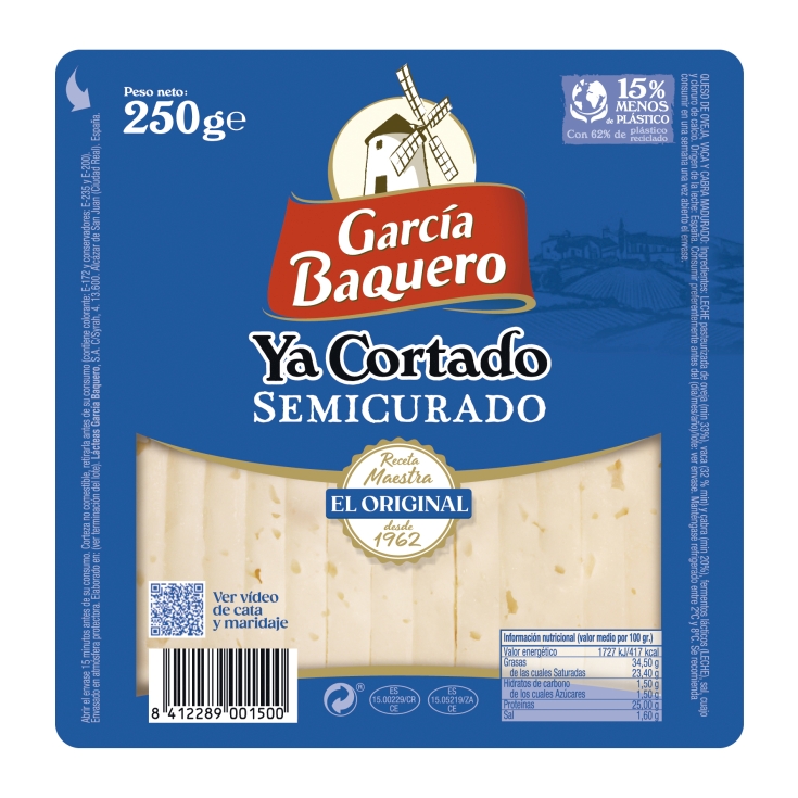 QUESO YA CORTADO SEMICURADO G.BAQ. 225G