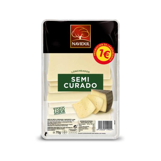 QUESO SEMI LONCHAS NAVIDUL 70G