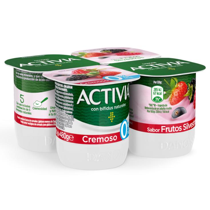 ACTIVIA 0% CREMOSO F.SILVESTRE 4U