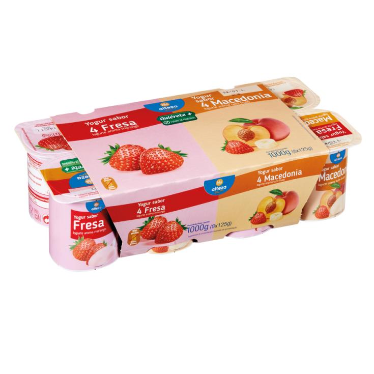yogur fresa/macedonia sin lactosa, pk-4