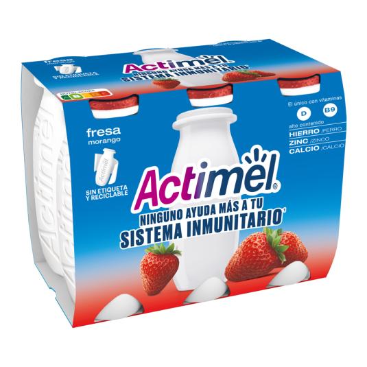 ACTIMEL LIQ.FRESA 6U