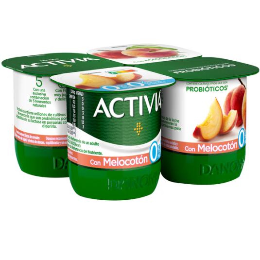 ACTIVIA 0% C/MELOCOTON 4U