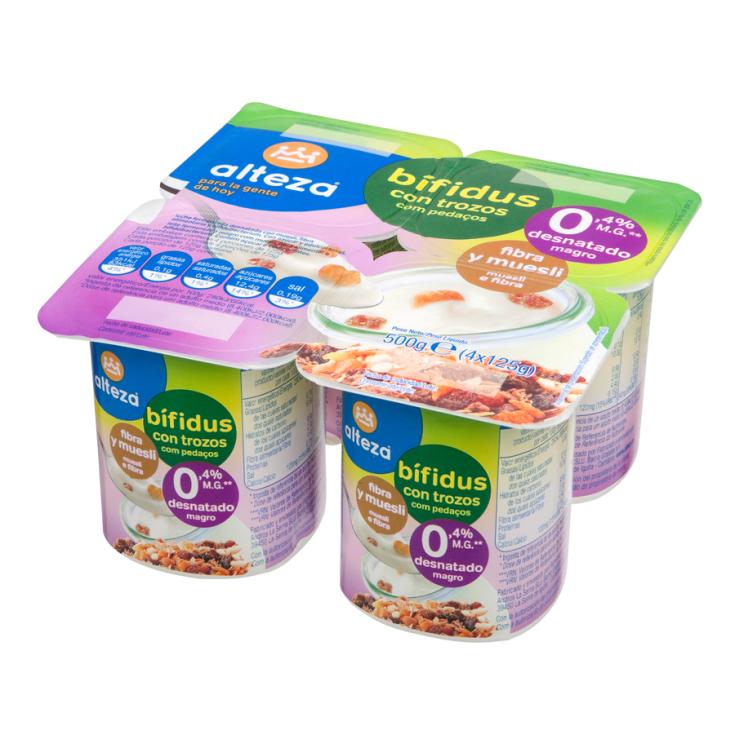 Fibras & Probióticos bífidus con cereales pack 4