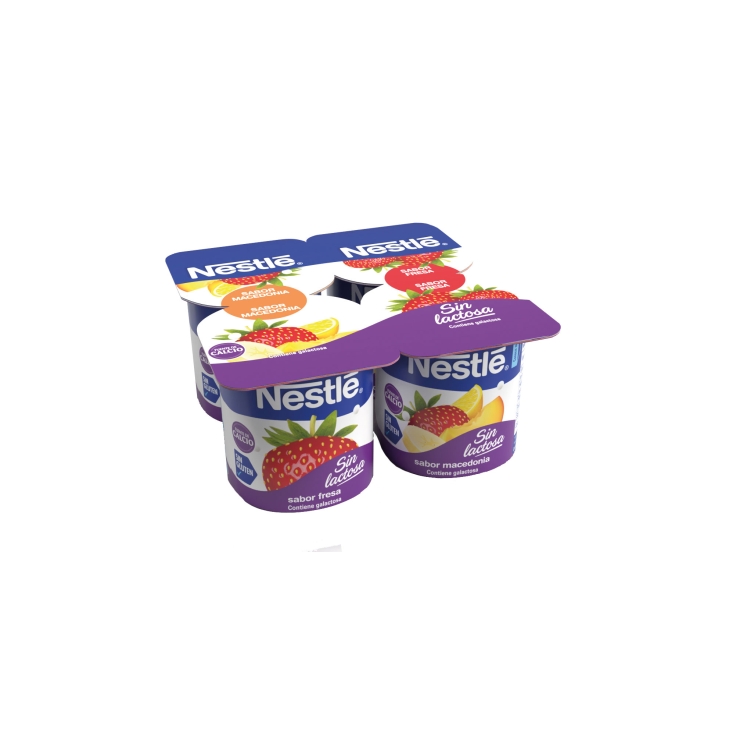 yogur fresa/macedonia sin lactosa, pk-4