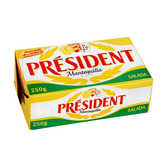 MANTEQUILLA PASTILLA C/SAL PRESIDENT 250
