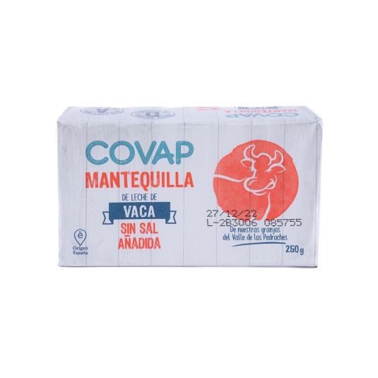 MANTEQUILLA COVAP PASTILLA S/SAL 250G