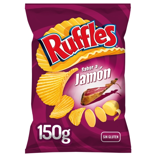 PATATAS FRITAS JAMON RUFFLES 150G