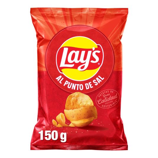 PATATAS FRITAS LAYS PUNTO DE SAL 150G