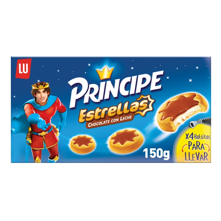 GALLETAS PRINCIPE ESTRELLA CHOCO/LECHE