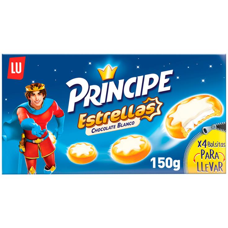 GALLETAS PRINCIPE ESTRELLA CHOCO BLANCO