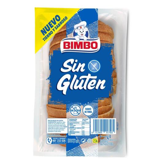 PAN BIMBO BLANCO S/GLUTEN 300G