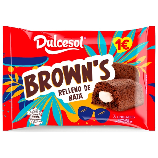 BIZCOCHO BROWN´S R/NATA DULCESOL P-3