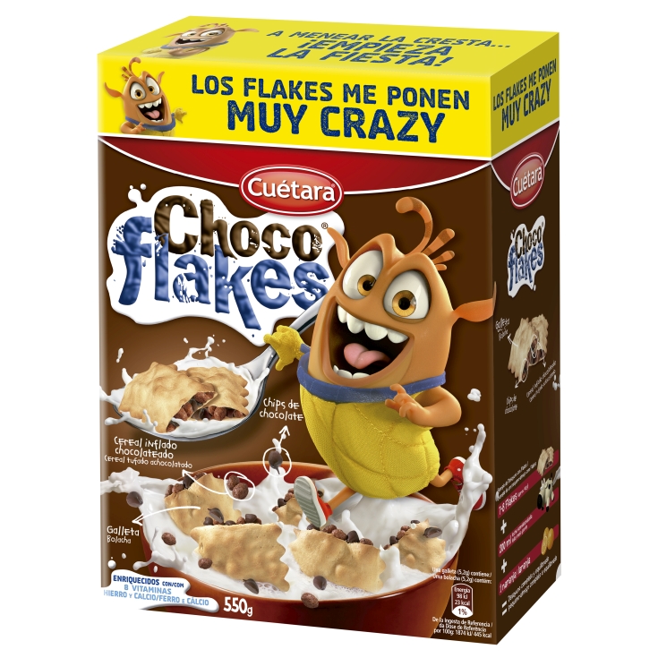 CEREALES CHOCO FLAKES CUETARA 520G