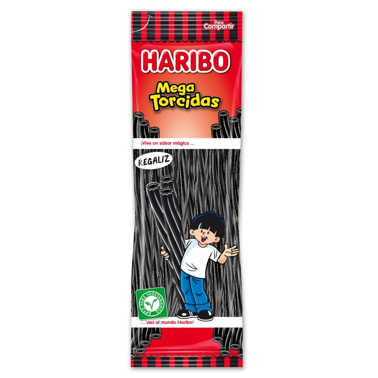 MEGA TORCIDAS NEGRA HARIBO 200G