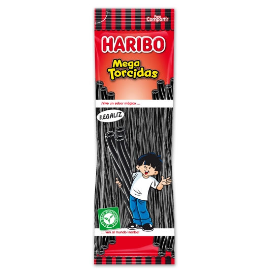 MEGA TORCIDAS NEGRA HARIBO 200G