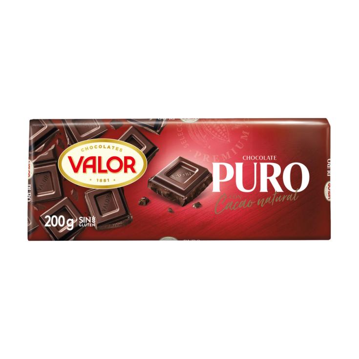 CHOCOLATE PURO VALOR 200 GR - Supermercados Ruiz Galan