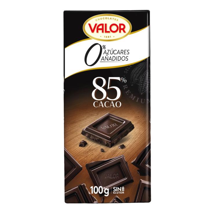 CHOCOLATE NEGRO 85% S/AZUC.VALOR 100G