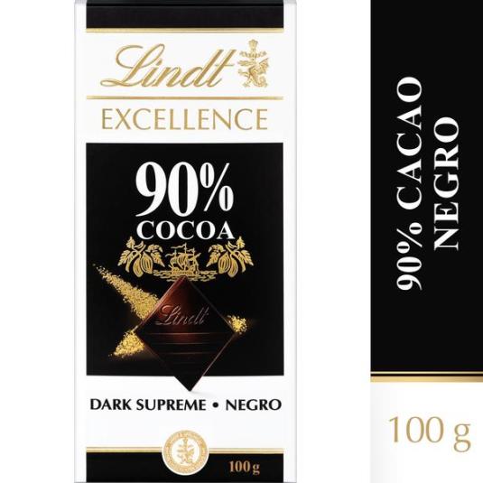CHOCO.EXCELLENCE 90% CACAO LINDT 100gr