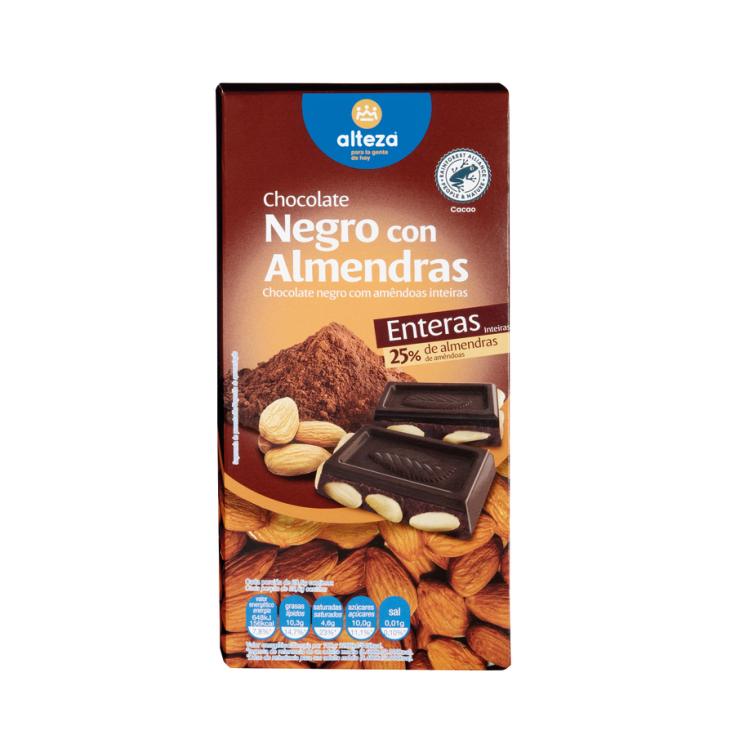 CHOCOLATE NEGRO C/ALMENDRAS ALTEZA 200G