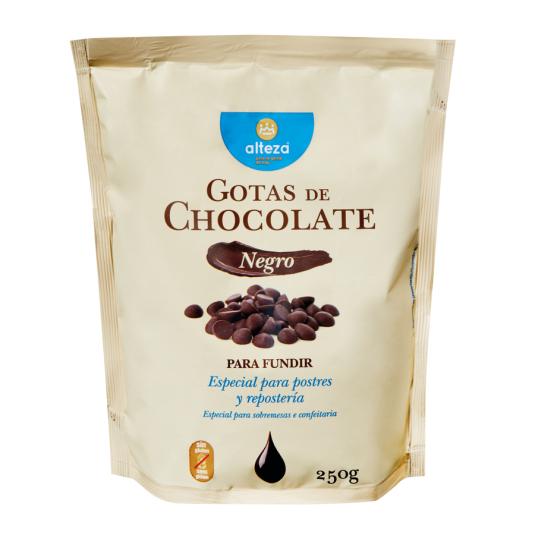 GOTAS CHOCOLATE NEGRO FUNDIR ALTEZA 250G