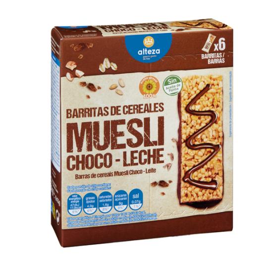 Hacendado Barrita cereales muesli chocolate 138 g (caja 6 u)