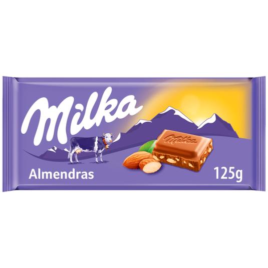 CHOCO.MILKA ALMENDRA 125 GR