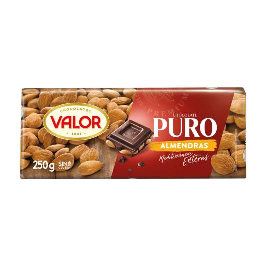 CHOC.VALOR PURO ALMEN.250