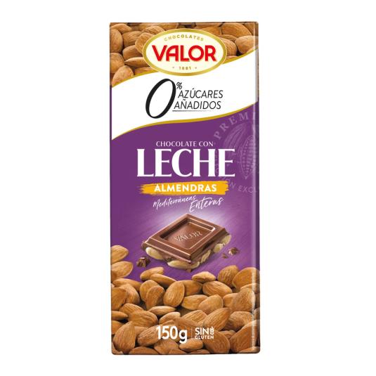 CHOC.VALOR S/AZ. LECHE ALM.150 GR