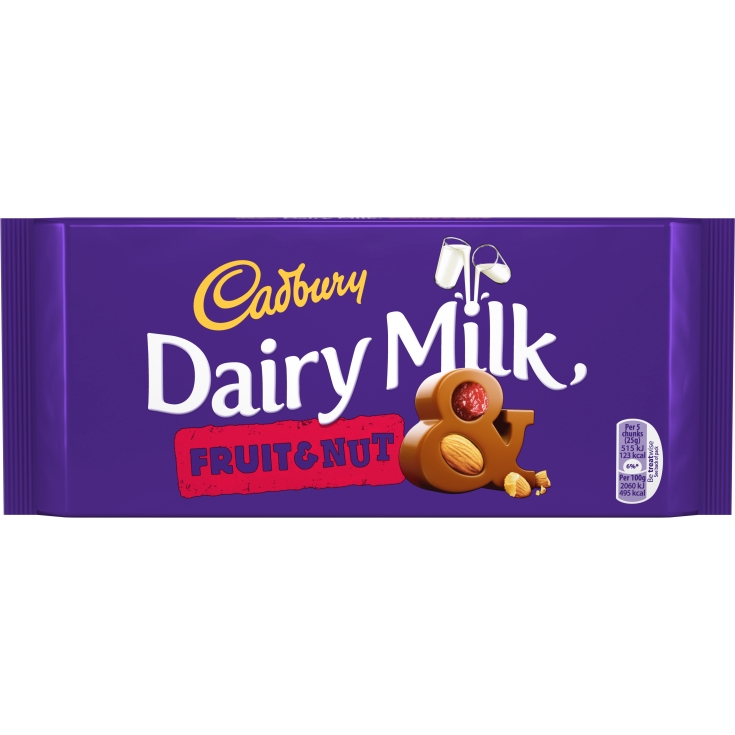 CHOCOLATE FRUIT AND NUT CADBURY 180G