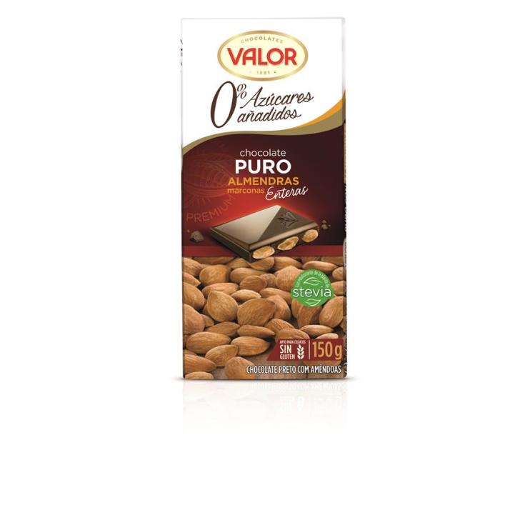 CHOCOLATE VALOR S/AZ.PURO ALMENDRA 150G