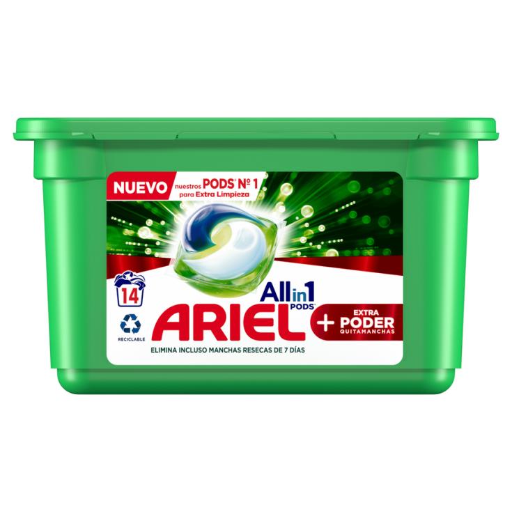 DETER. ARIEL PODS 3 EN 1 OXI 14 CAPS Supermercados Ruiz Galan