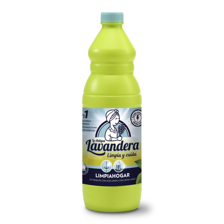 Lejía con detergente limón - Carrefour - 2 l