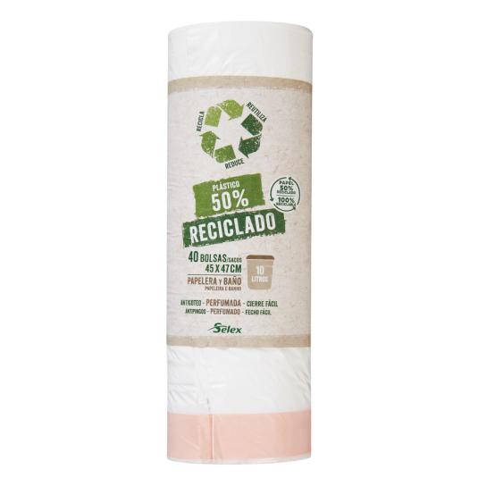 B.BASURA REC.BLANCA SELEX 10L 40U