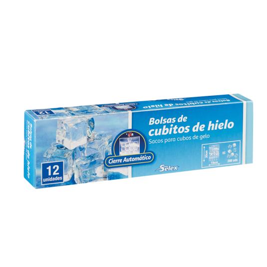BOLSA CUBITOS HIELO SELEX 12U