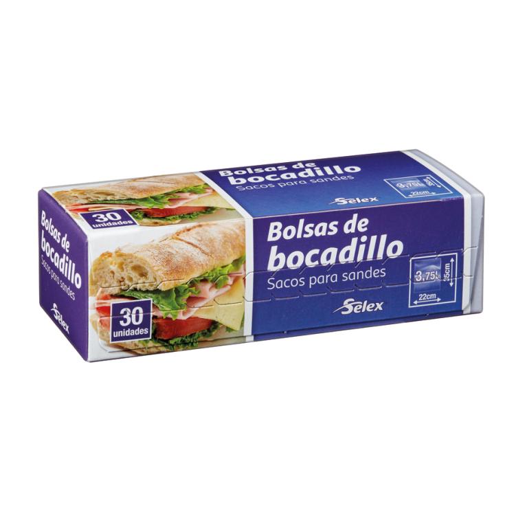 BOLSA BOCADILLO 30 UDES SELEX - Supermercados Ruiz Galan