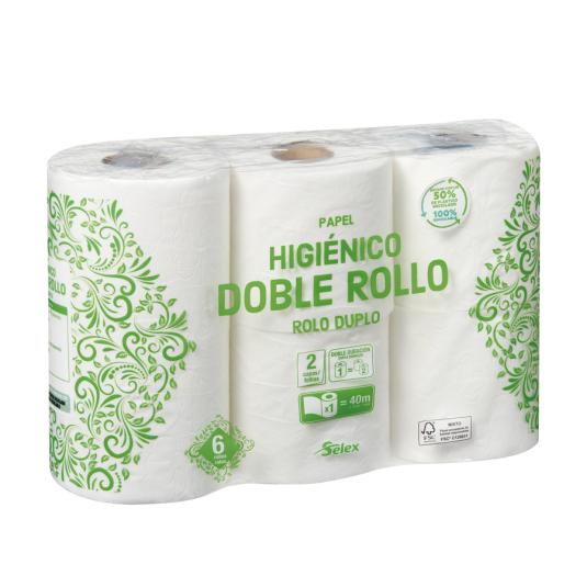 HIGIENICO DOBLE ROLLO SELEX P-6