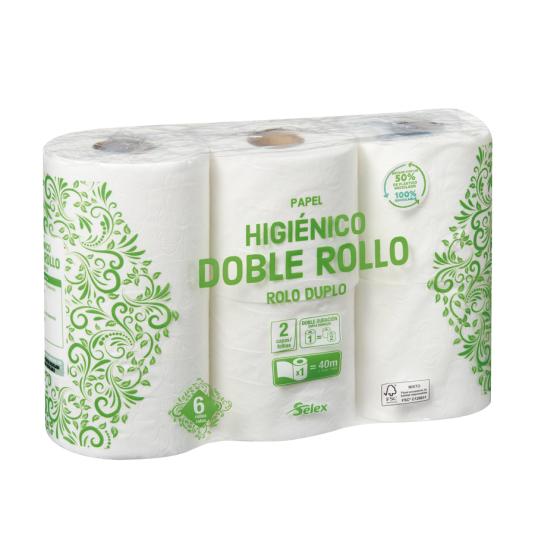 HIGIENICO SELEX DOBLE ROLLO 6 ROLLOS