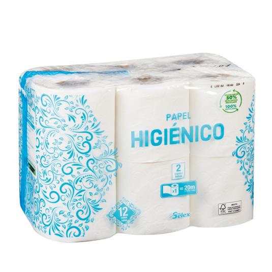 HIGIENICO EXT SUAVE 2 CAP SELEX 12 ROL