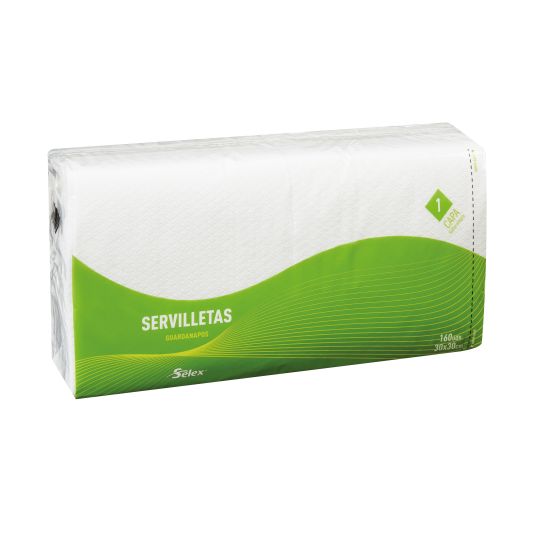 SERVILETAS BLANCAS 1 CAP.SELEX 160U