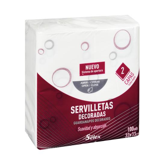 SERV.DECORADA 33X33 2 CAPAS SELEX 100U