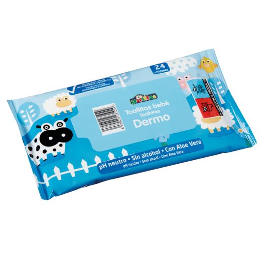 TOALLITA INFANTIL S/TAPA PASITOS 24U