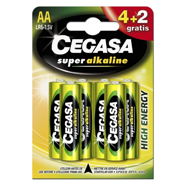 PILAS ALKALINAS CEGASA LR06 4+2 UD